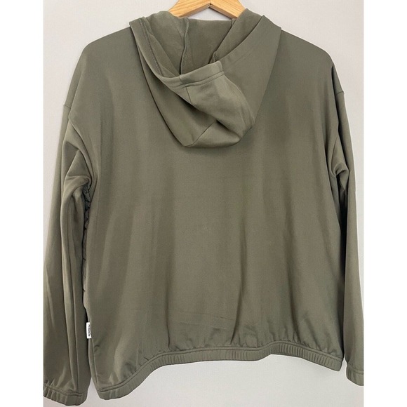 Avalanche Hoodie Zip Athletic Jacket Quilted Super Stretch Hiking Khaki Green M - Picture 5 of 5